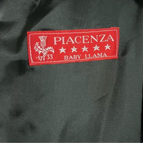 Cinzia Rocca Baby Llama Wool Dark Forest Green Coat Italian Size 10 US - Picture 12 of 14